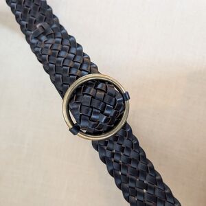 new reversible WOVEN LEATHER BELT M